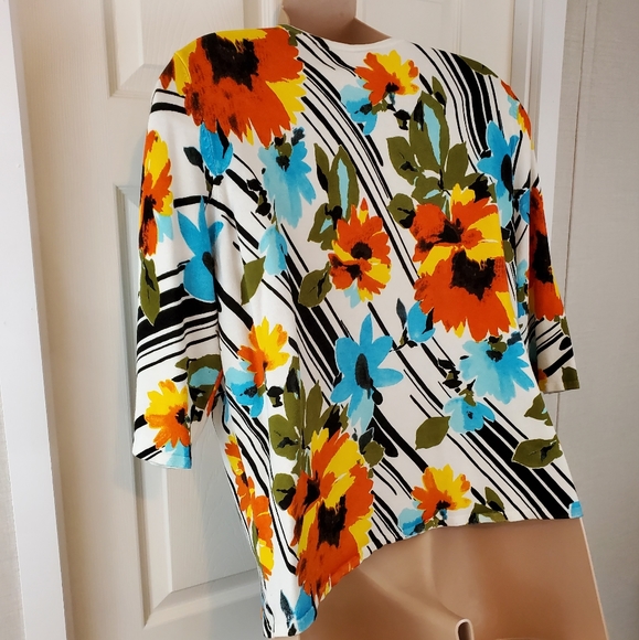 Prima Bella Tropical Button Up Sweater/Cardigan - Picture 6 of 9